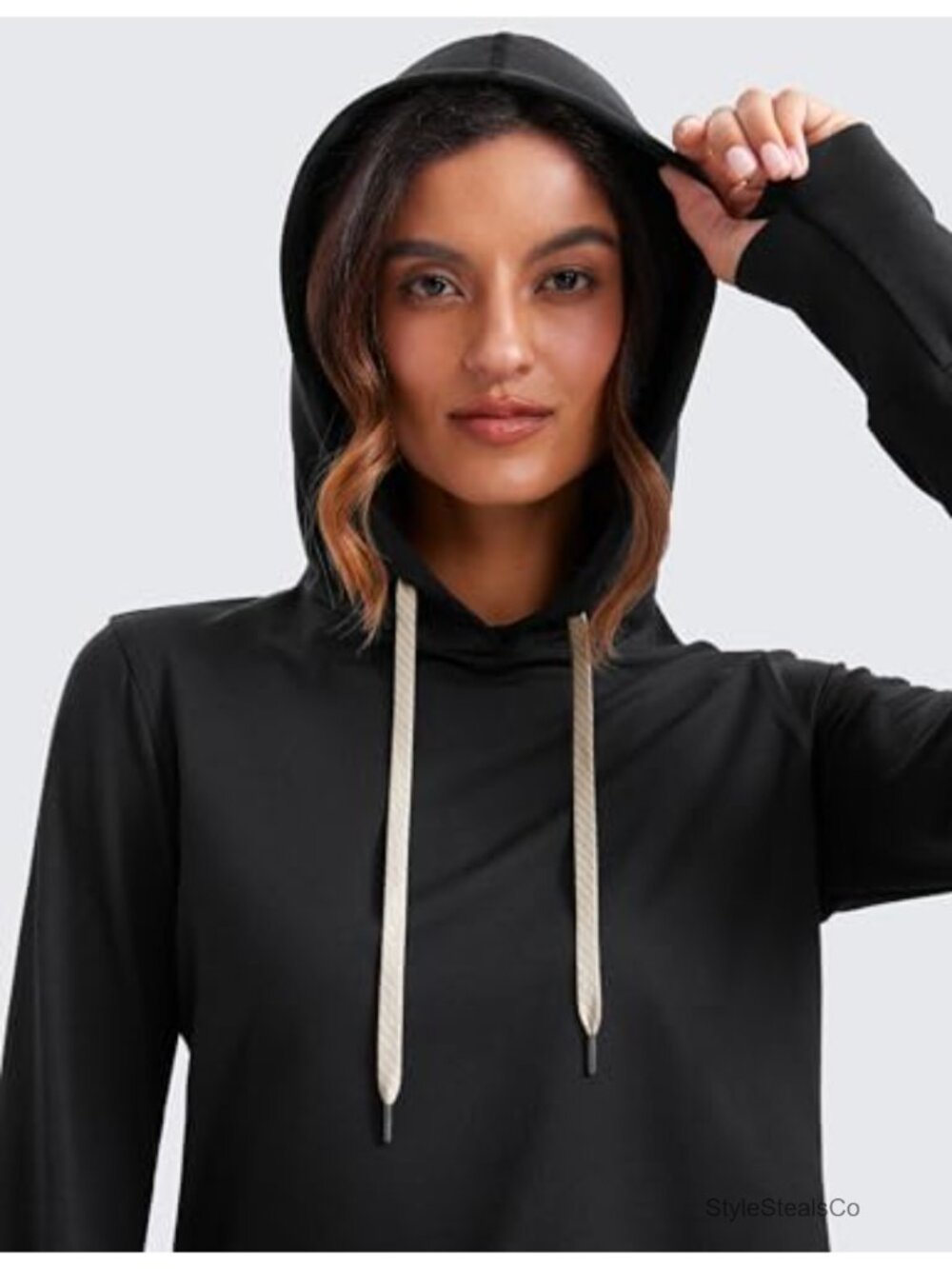 CRZ YOGA Cloud Jersey Hoodie Long Sleeve Top - Picture 2 of 5